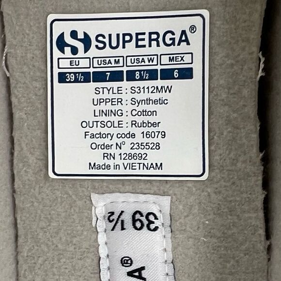 NWOT! Superga Slip On Shearling Mule Round Toe Light Gray Women S3112mw Sneakers - Picture 13 of 14